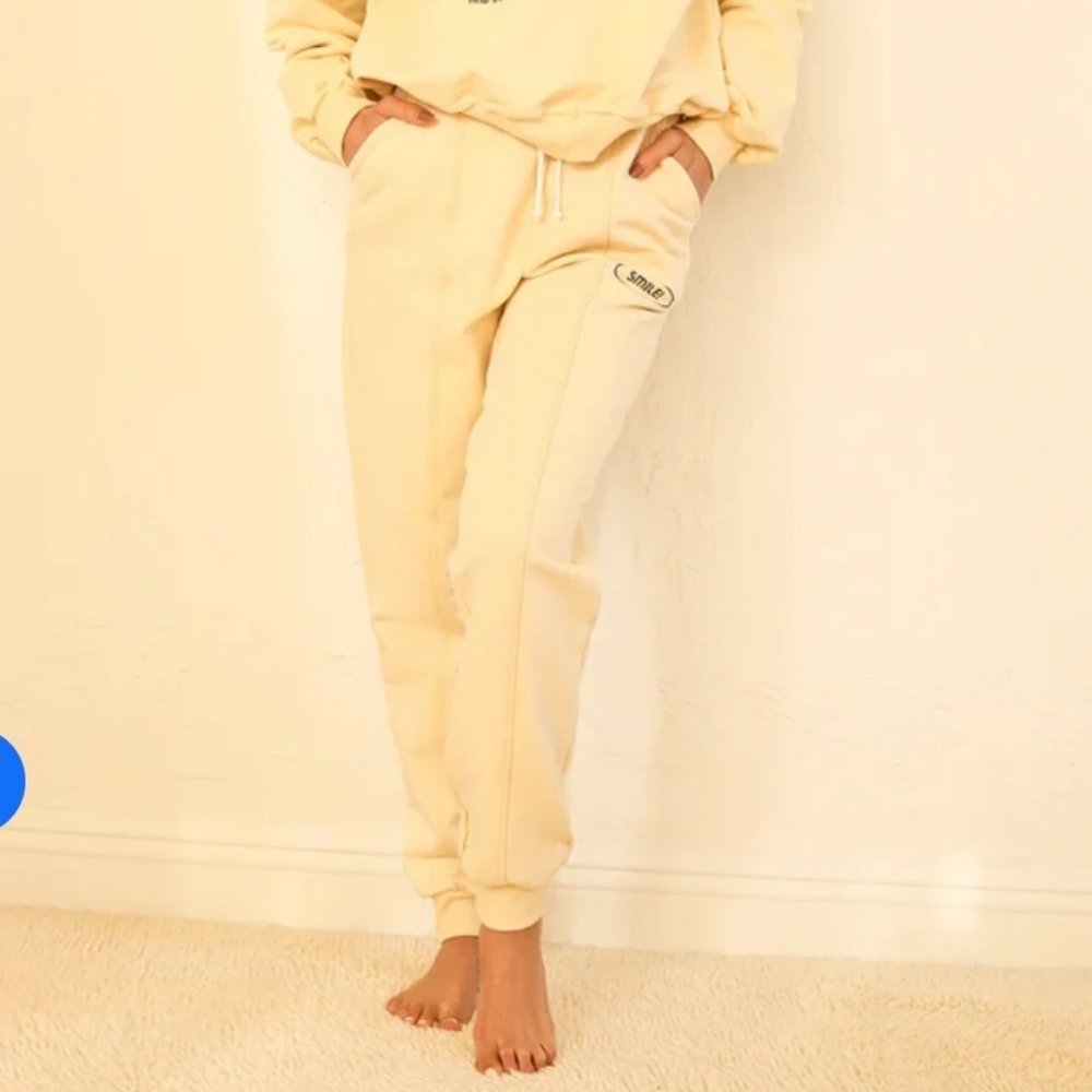 Dippin' Daisy's Cream Drawstring Track Joggers